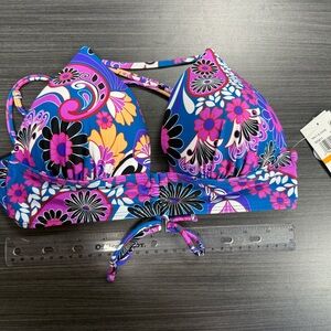 Salt + Cove Colorful Bikini Top Sz S NWT